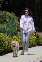 Emma Kenney - Walking Her Dog in Los Angeles 05/27/2018