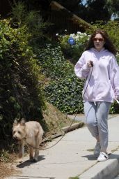 Emma Kenney - Walking Her Dog in Los Angeles 05/27/2018