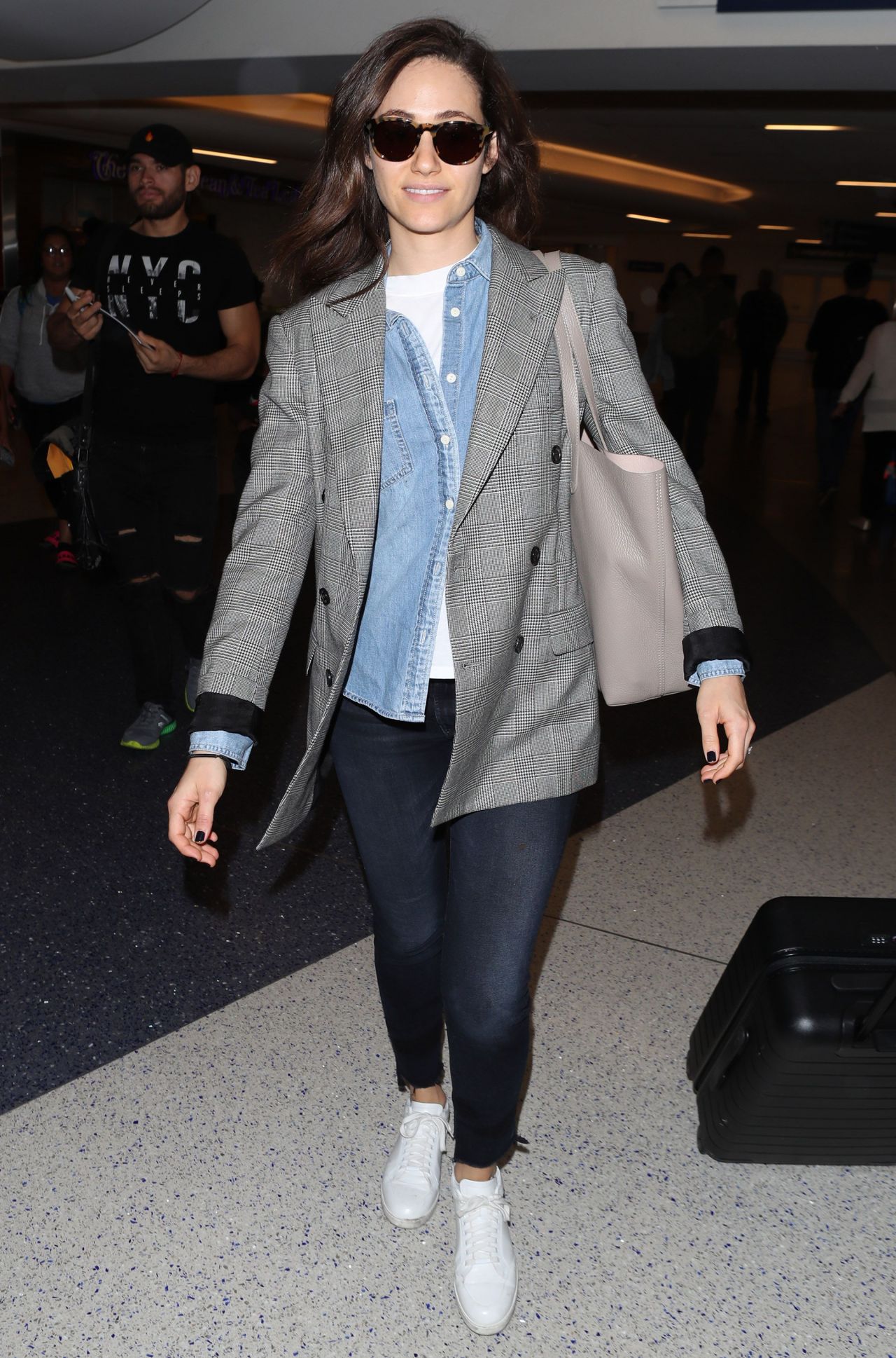 Emmy Rossum - LAX International Airport in Los Angeles 05/08/2018 ...