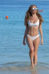 Georgie Clarke in Bikini on the Beach in Tenerife, May 2018