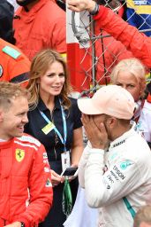 Geri Halliwell - Congratulates on the Track, the First 3 Drivers of the 76th Grand Prix of Monaco