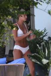 Hailey Baldwin in a White Bikini in Miami 04/30/2018