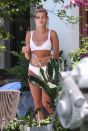 Hailey Baldwin in a White Bikini in Miami 04/30/2018