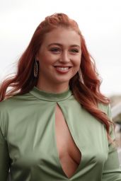 Iskra Lawrence in Low Cut Satin Top - Cannes 05/14/2018