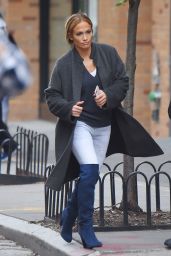 Jennifer Lopez and Vanessa Hudgens - Filming Reshoots for "Second Act" in New York City 05/06/2018