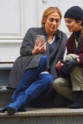 Jennifer Lopez and Vanessa Hudgens - Filming Reshoots for "Second Act" in New York City 05/06/2018