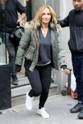 Jennifer Lopez in Tights - Leaves the "Second Act" Set in NYC 05/06/2018