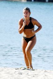 Jessica Woodley in a Black Bikini in Ibiza 05/09/2018