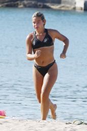 Jessica Woodley in a Black Bikini in Ibiza 05/09/2018