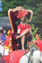 Kelly Brook - On Set Filming a Commercial in Liverpool 05/30/2018