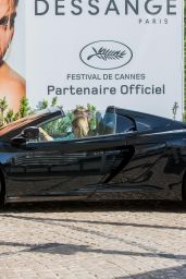 Kimberley Garner - Arriving at the Martinez Hotel in a McLaren in Cannes 05/18/2018