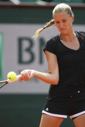 Kristina Mladenovic - Practices at 2018 Roland Garros in Paris 05/24/2018