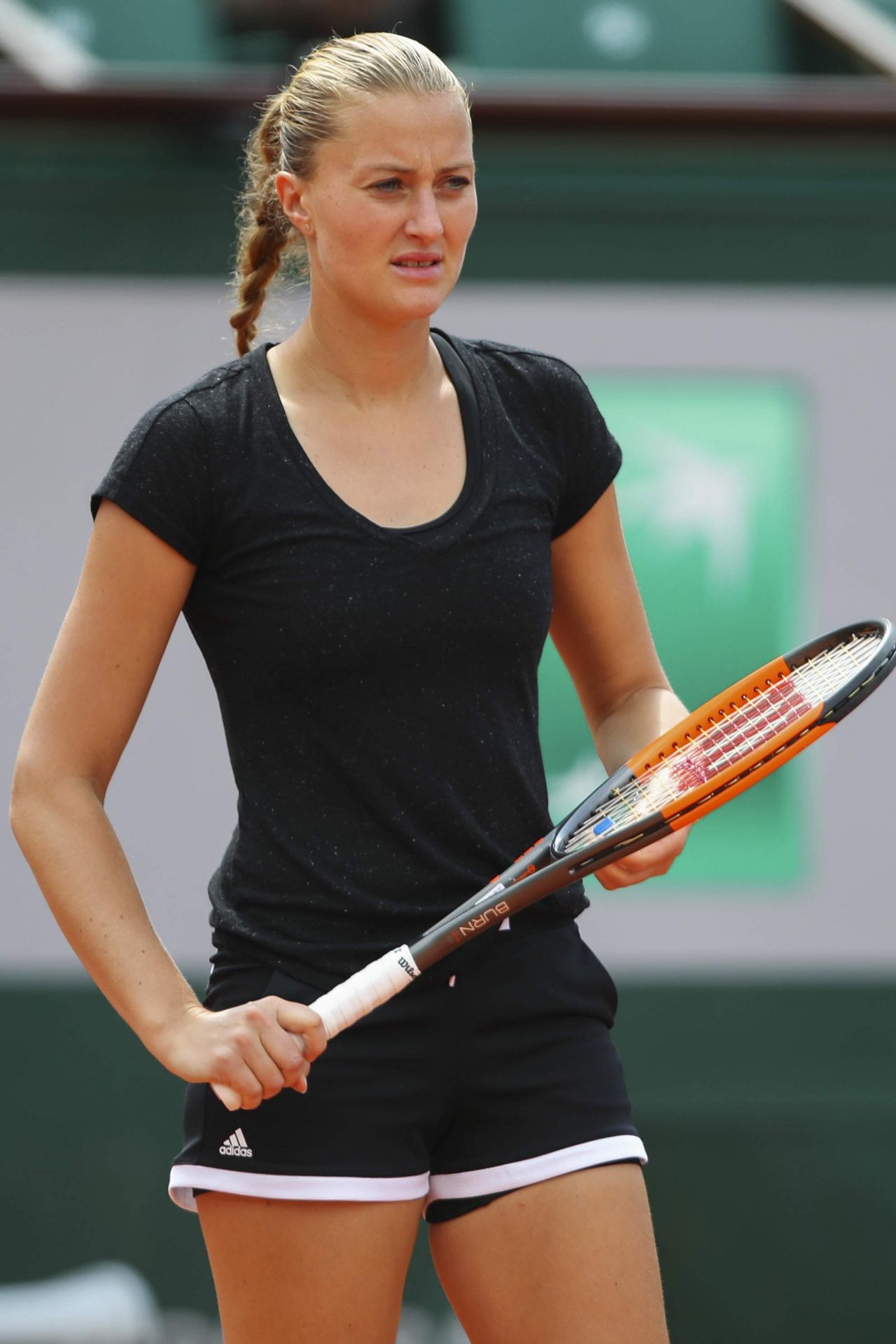 Kristina Mladenovic Practices At 2018 Roland Garros In Paris 05 24 2018 Celebmafia