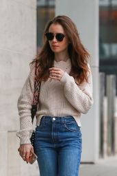Lily Collins Casual Style - Heads to the Skin Care Salon in Beverly Hills 05/30/2018