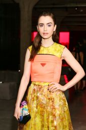 Lily Collins – Prada Resort : 2019 Show in NYC 05/04/2018