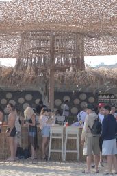 Lindsay Lohan at a Beach Bar in Mykonos 05/26/2018