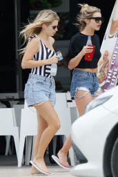 Lottie Moss and Tina Stinnes at a Local Kebab Store in Ushuaia, Ibiza 05/25/2018