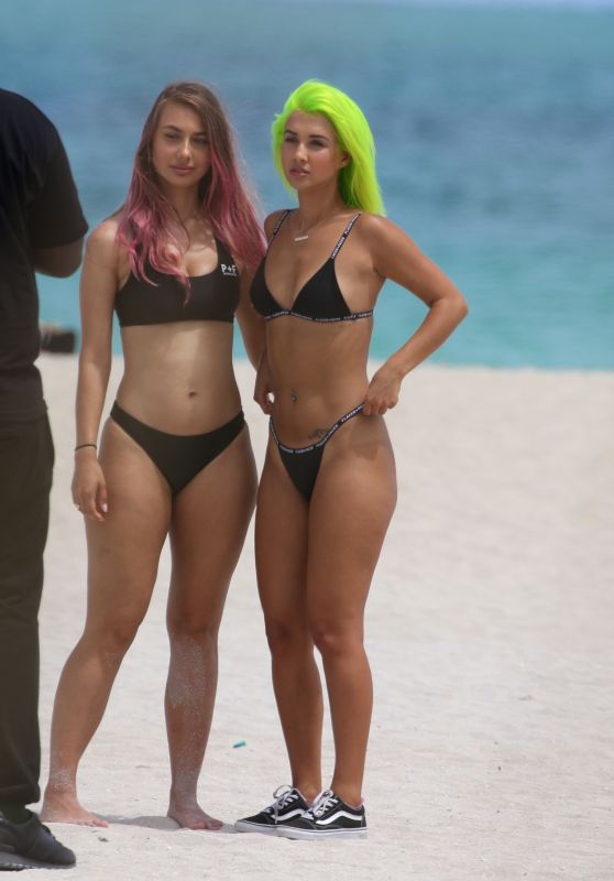 Madison Skylar in a Black Bikini - Photoshoot in Miami Beach 05/12/2018