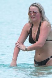 Megan Davison in Bikini on the Beach in Barbados 05/15/2018