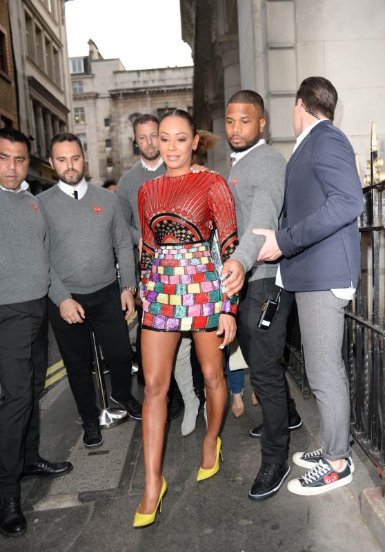 Melanie Brown - Leaves Hello! Magazine x Dover Street Market Anniversary Party in London