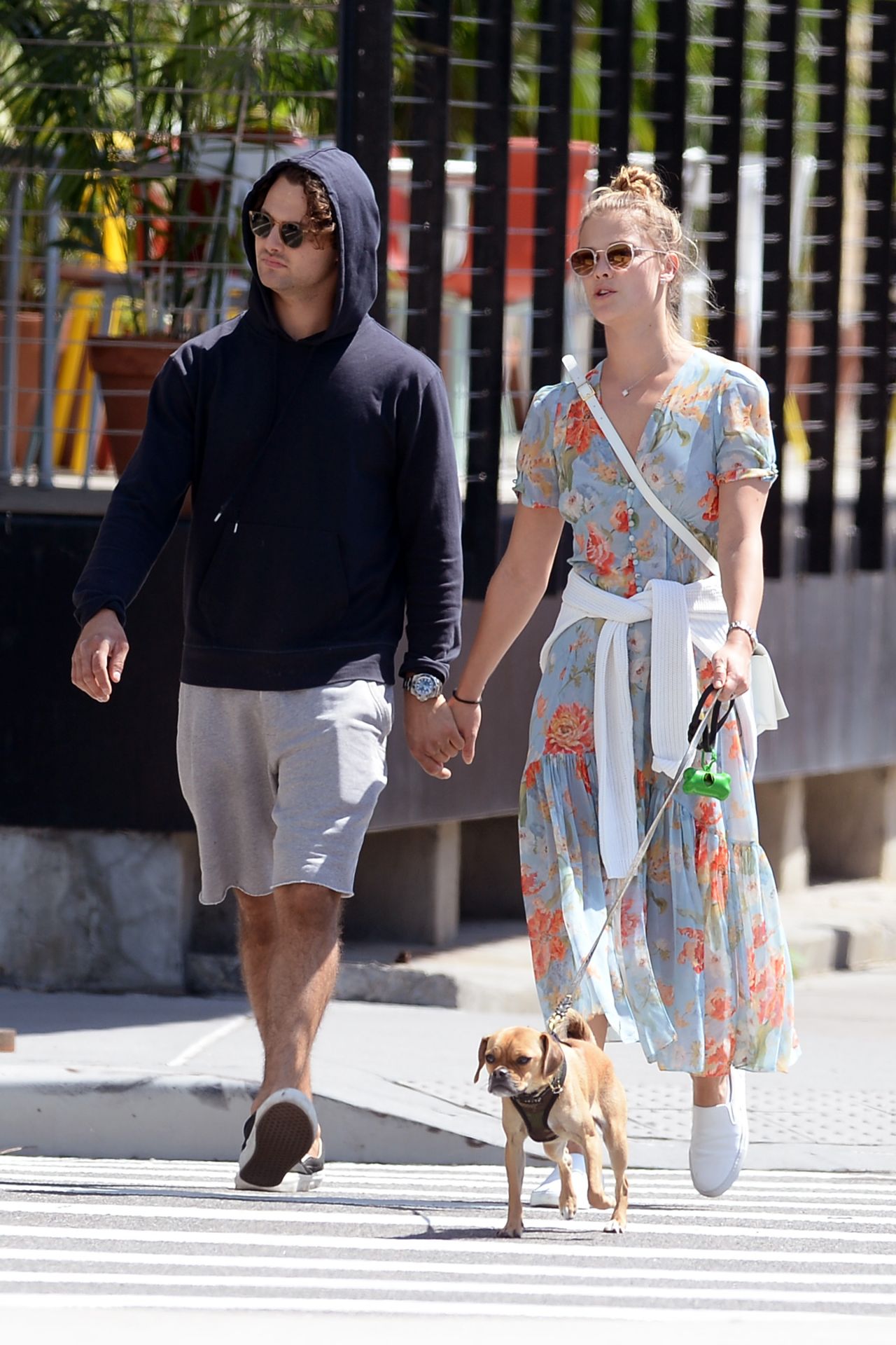 Nina Agdal and Her Boyfriend Jack Brinkley - Walking Their Dog in NYC ...