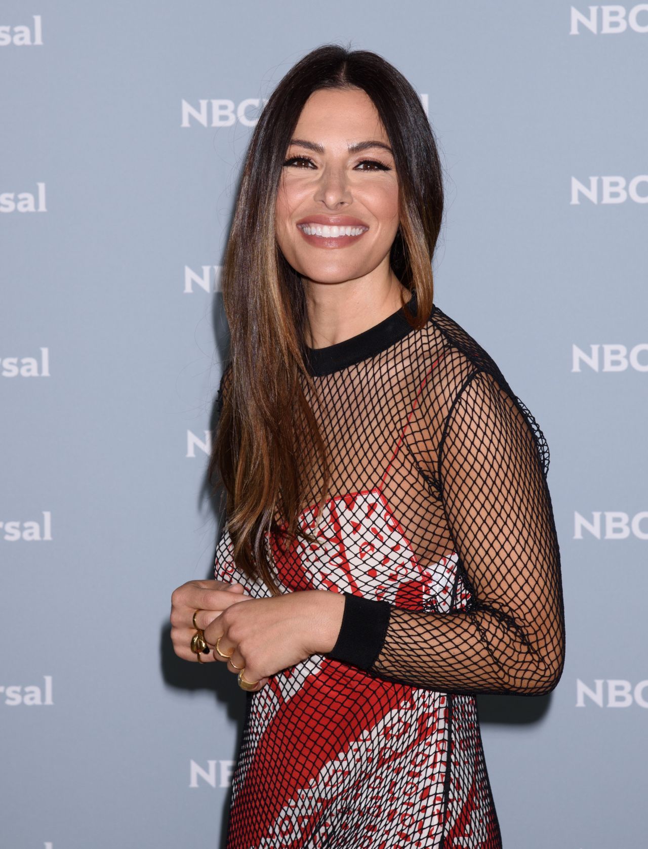 Sarah Shahi – 2018 NBCUniversal Upfront in NYC • CelebMafia