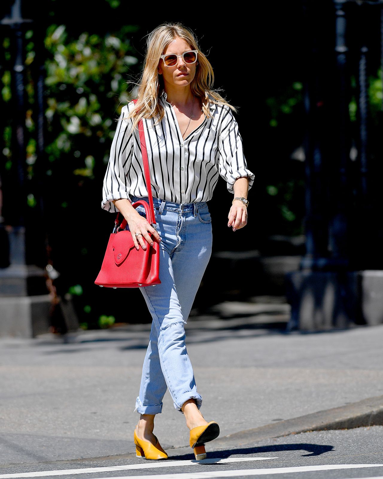 Sienna Miller in Casual Outfit - New York 05/23/2018 • CelebMafia