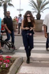 Thylane Blondeau and her Mother Veronika Loubry at Hotel Martinez in Cannes 05/09/2018