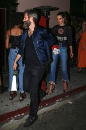 Alessandra Ambrosio With a Mystery Guy - Leaving Moschino Afterparty in Hollywood 06/08/2018
