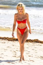 Ashley James in Bikini on the Beach in Ibiza 06/07/2018