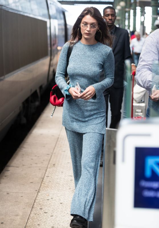 Bella Hadid - Arrives in Paris via Gare du Nord 06/20/2018