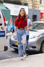 Bella Hadid - Arriving for Fittings at the Alexander Wang Office in NYC 06/02/2018