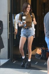 Bella Hadid in Denim Shorts in NYC 06/25/2018