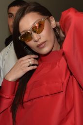 Bella Hadid in Red Shorts - Out in Paris 06/21/2018