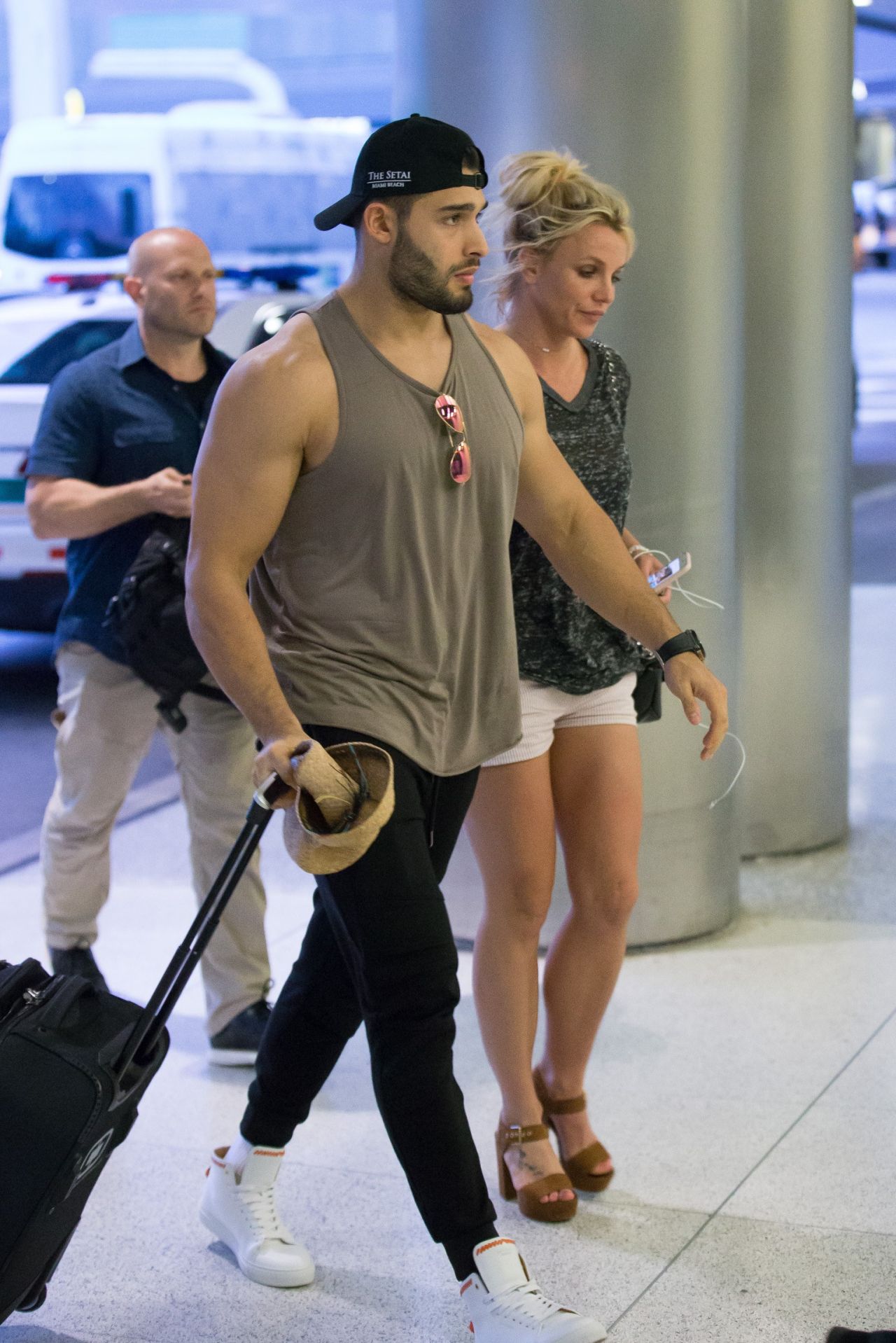 Britney Spears and Boyfriend Sam Asghari - Airport in ...