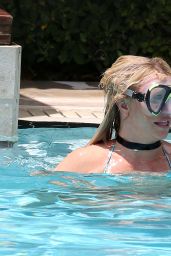 Britney Spears in Bikini - Sunbathes Poolside in Miami 06/06/2018