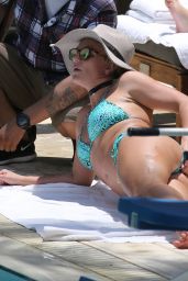Britney Spears in Bikini - Sunbathes Poolside in Miami 06/06/2018