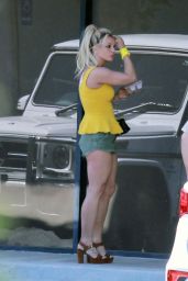 Britney Spears Leggy in Shorts - LA 06/04/2018