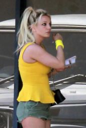 Britney Spears Leggy in Shorts - LA 06/04/2018