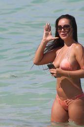 Cindy Alyn in a Pink Bikini - Miami Beach 06/12/2018