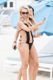 Claudia Romani and Carol Paredes in Bikinis at South Point in South Beach 06/03/2018