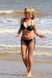 Danniella Westbrook in a Green Bikini at the Beach in Frinton-on-Sea 06/02/2018