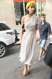 Dua Lipa in a Polka Dot Dress - New York City 06/20/2018