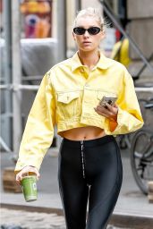 Elsa Hosk in Spandex - Enjoys a Healthy Green Juice in New York 06/11 ...