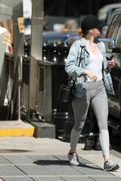 Emma Stone - Walks to The Class by Taryn Toomey in Tribeca in NYC 06/09/2018
