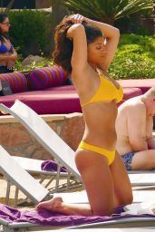 Erika Medina in a Yellow Bikini - Holiday in Las Vegas 06/28/2018