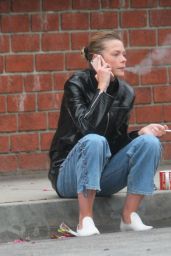 Jaime King - Takes a Cigarette Break Outside a LA Studio 05/31/2018