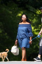 Jennifer Lawrence Walking Her Dog in Central Park in NYC 06/10/2018
