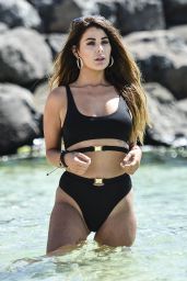 Jessica Hayes in a Black Bikini on Holiday in Cape Verde 06/13/2018