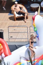 Josie Marie Canseco in a Black Bikini on Holiday in Portofino 06/19/2018